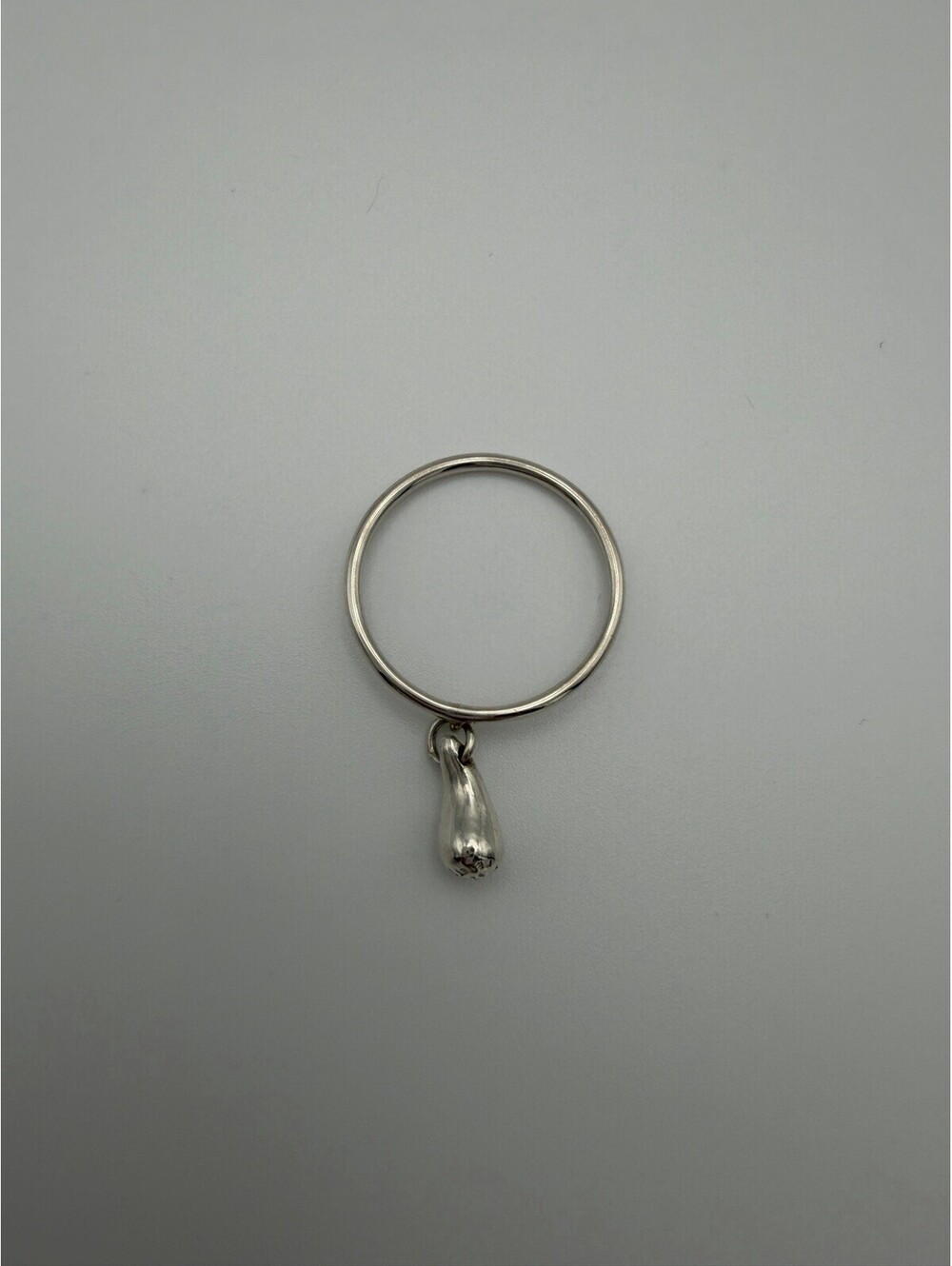 Authentic Tiffany & Co. Elsa Peretti Teardrop Ring Sterling Silver 925 Size 6.25